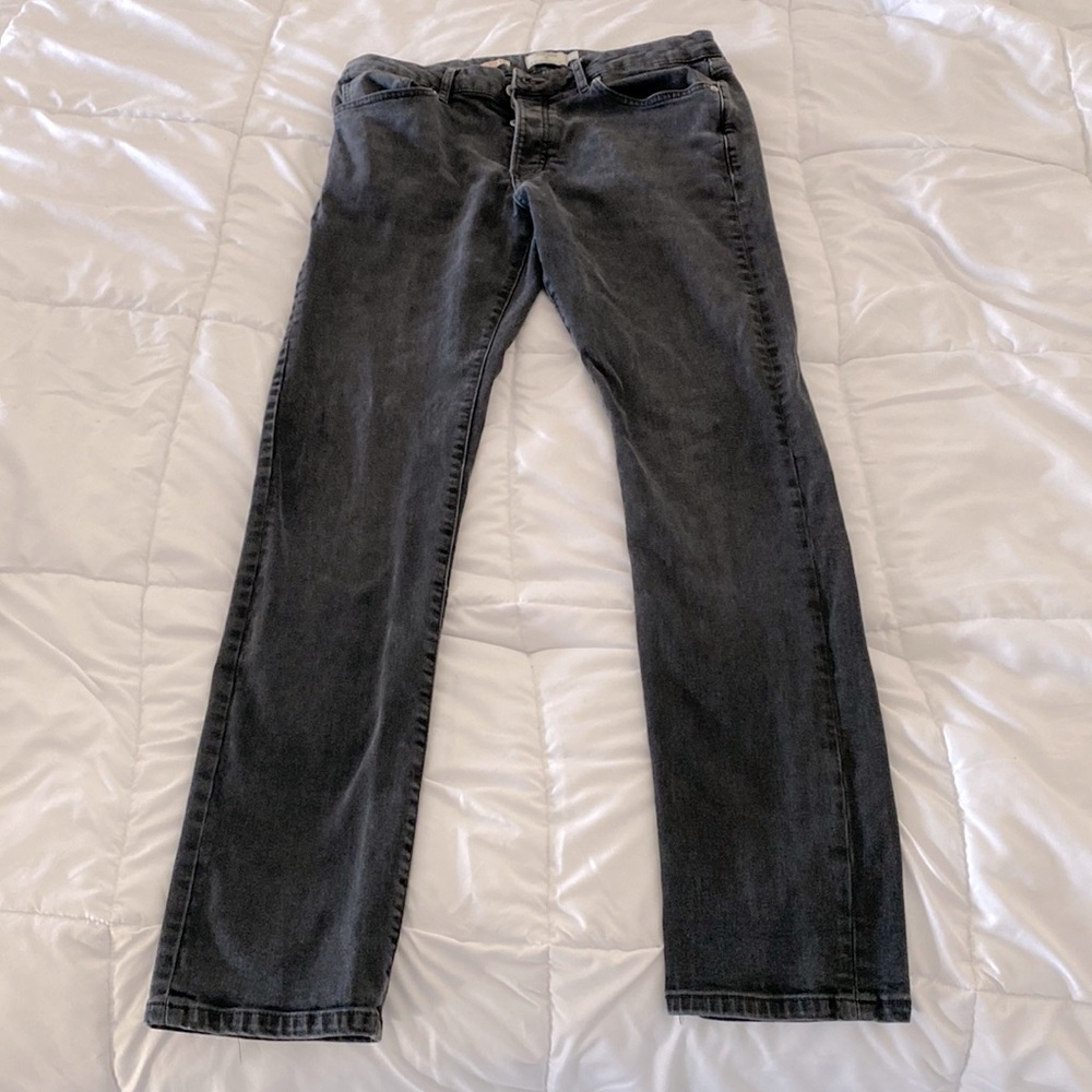 Topman stretch slim mens black jeans 34x34